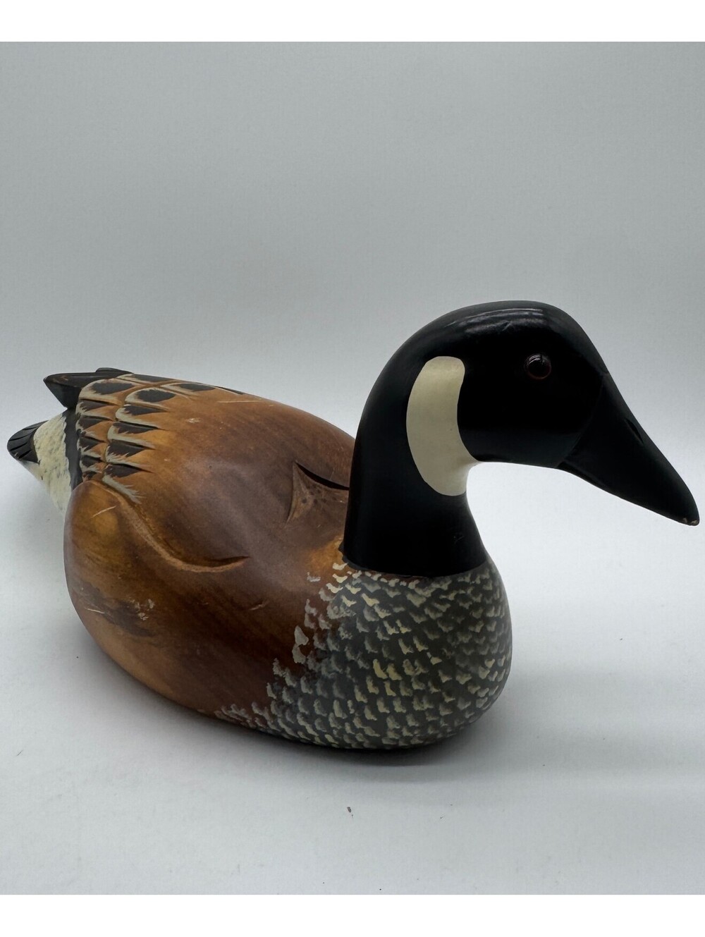 Hand Carved Wood Canada Goose Duck Decoy